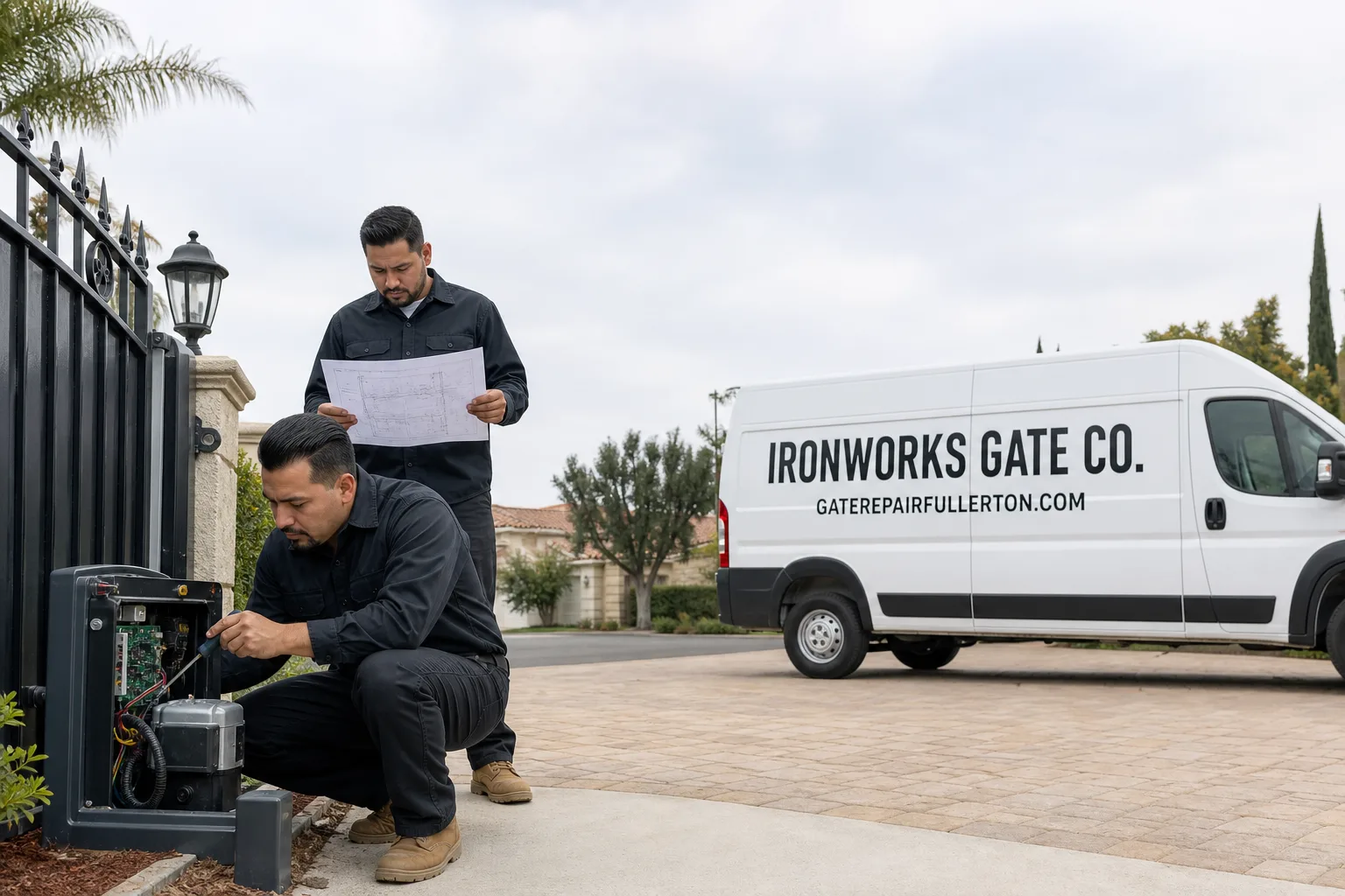 Gate Installation in Fullerton, CA | Ironworks Gate Co.